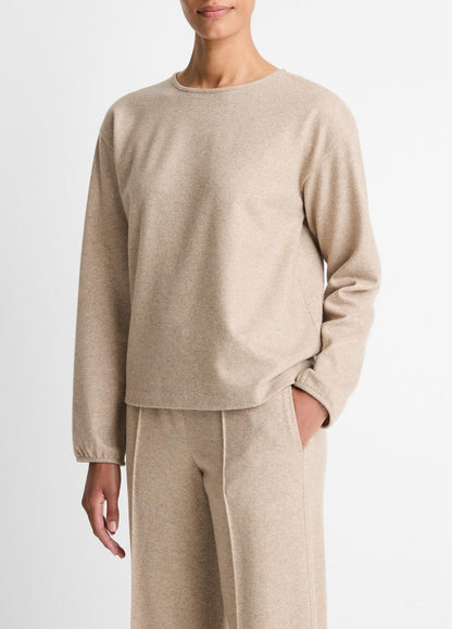 VINCE Women Italian Wool-Blend Lounge Pullover in Sweatshirts & Hoodies