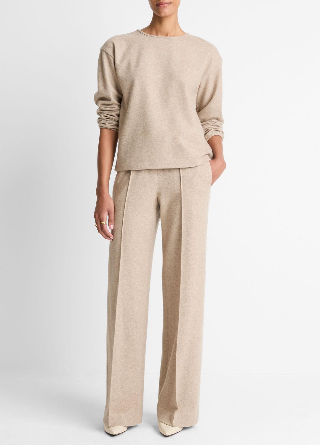VINCE Women Italian Wool-Blend Lounge Pullover in Sweatshirts & Hoodies