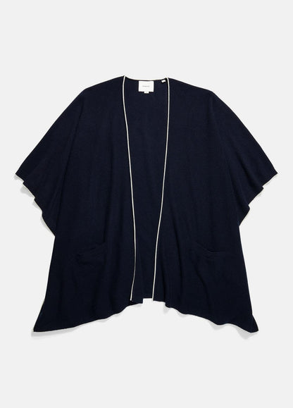 VINCE Women Tipped Jersey-Knit Cashmere Cape in Sweaters
