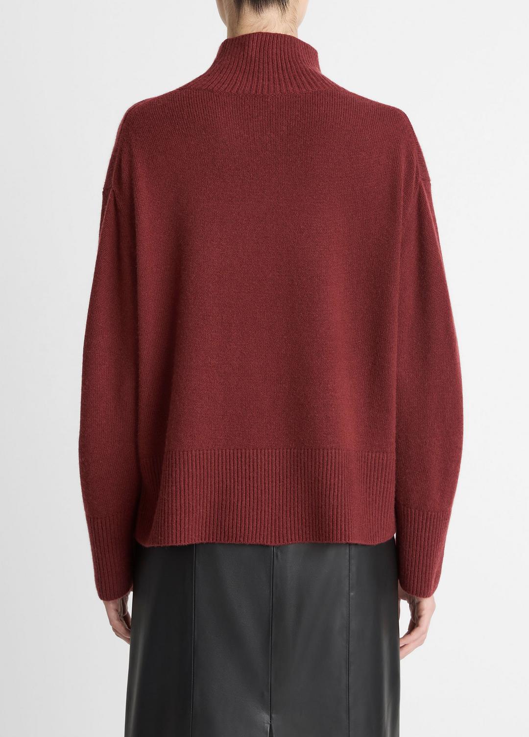VINCE Women Wool-Cashmere Side-Slit Turtleneck Sweater in Turtleneck