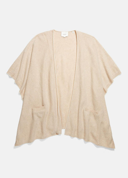 VINCE Women Tipped Jersey-Knit Cashmere Cape in Sweaters