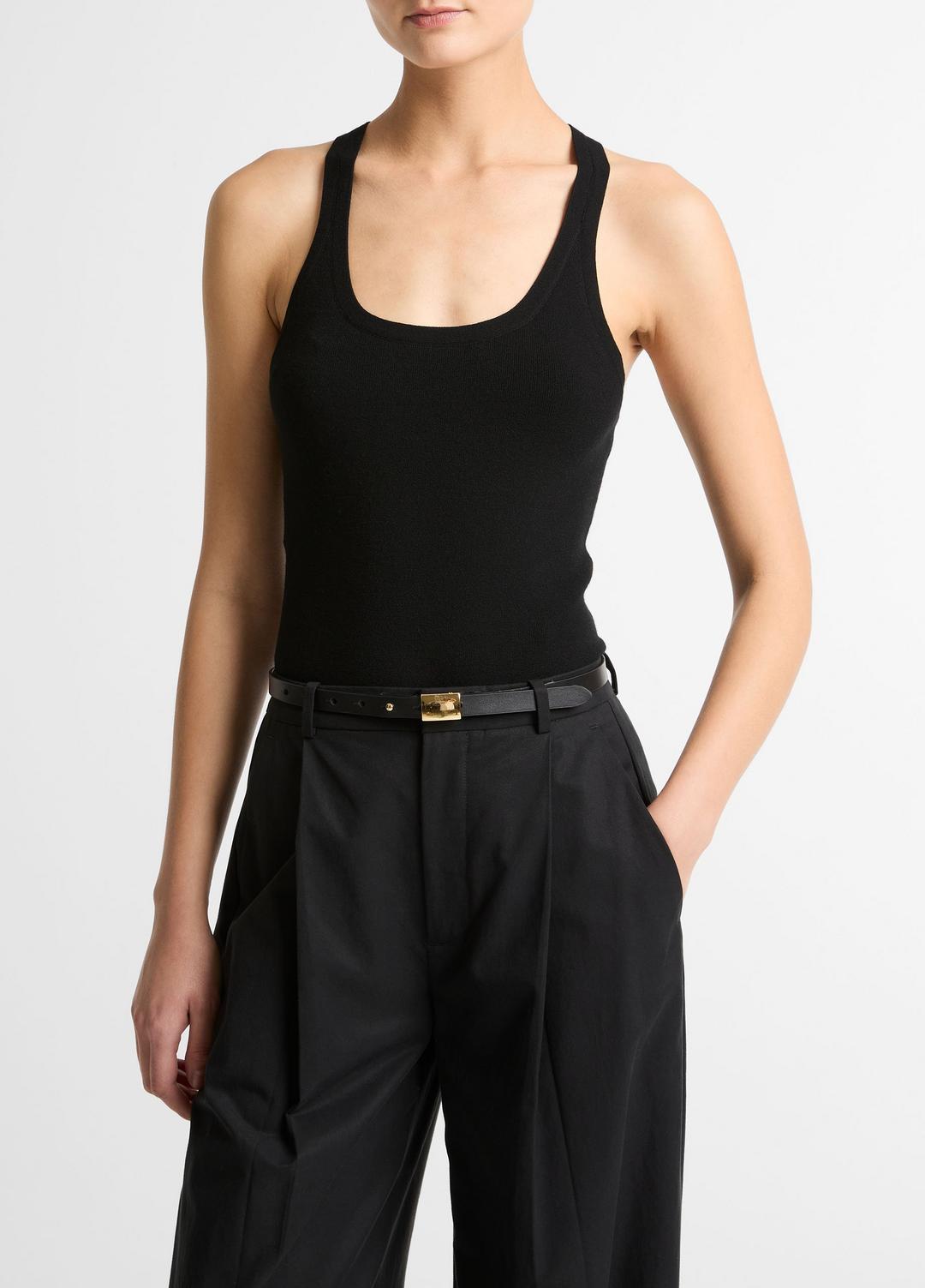 VINCE Women Milano-Stitch Scoop-Neck Sweater Tank in Tank Tops