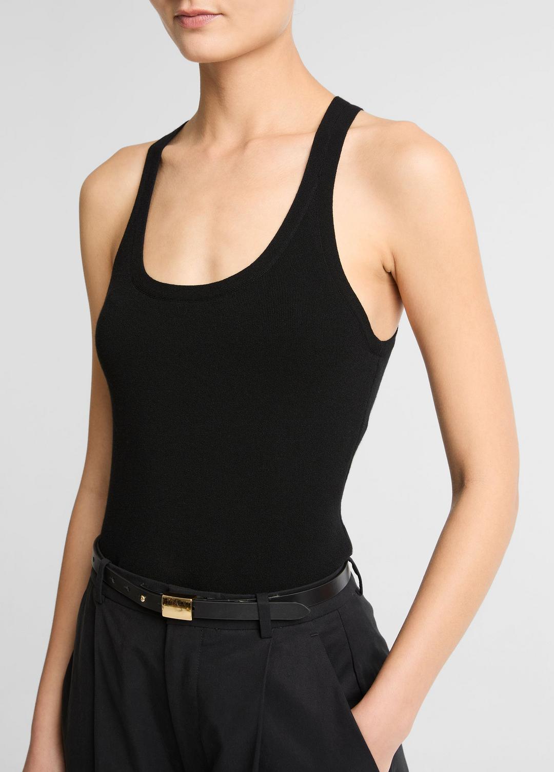VINCE Women Milano-Stitch Scoop-Neck Sweater Tank in Tank Tops