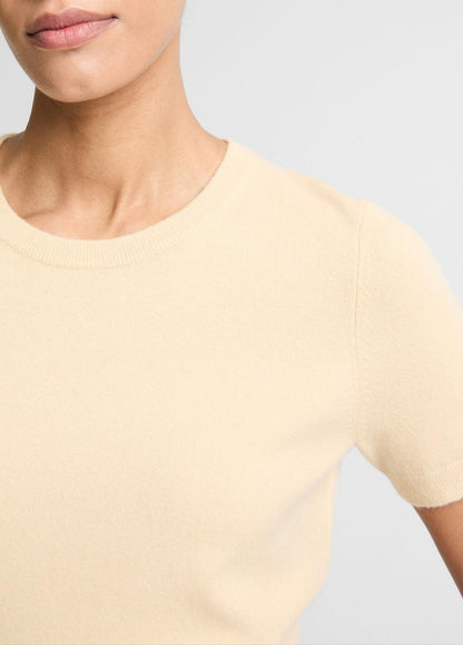 VINCE Women Wool & Cashmere-Blend Short-Sleeve Sweater in Crew Neck