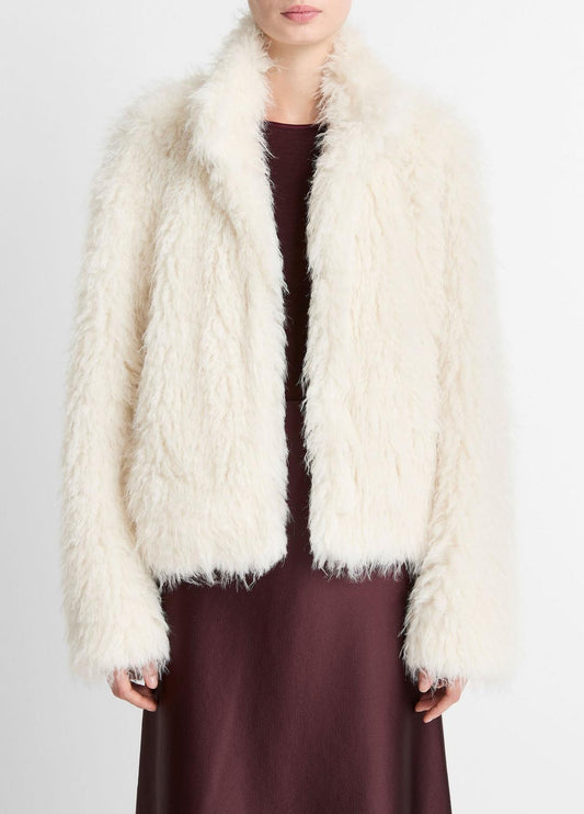 VINCE Women Shaggy Faux-Fur Jacket in Jackets