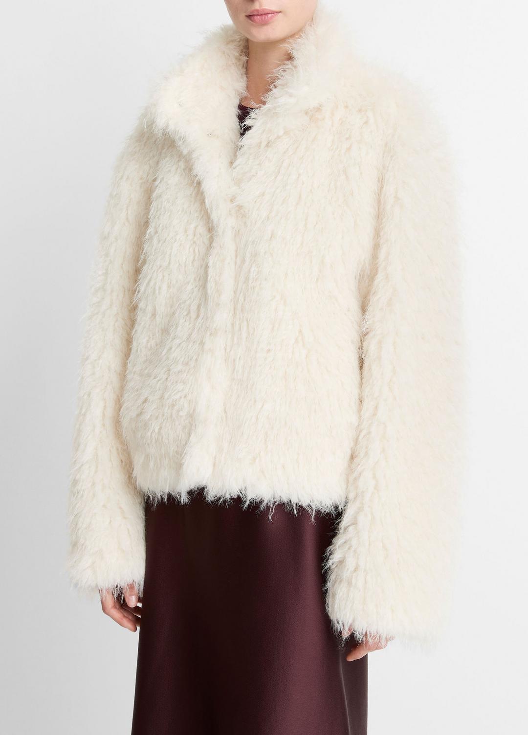 VINCE Women Shaggy Faux-Fur Jacket in Jackets