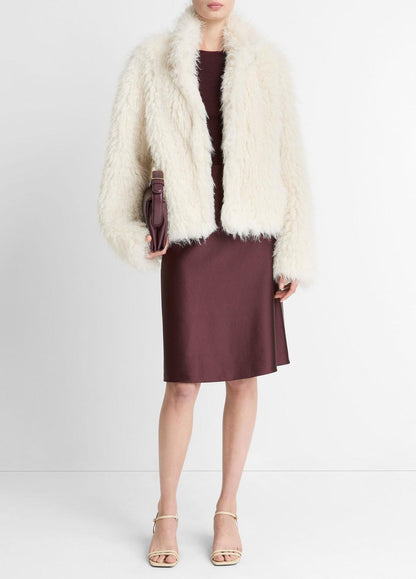 VINCE Women Shaggy Faux-Fur Jacket in Jackets
