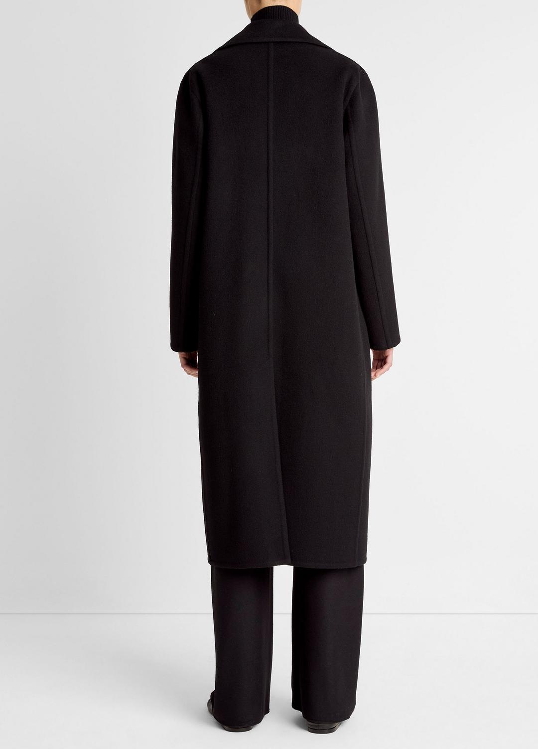 VINCE Women Wool-Blend Double-Breasted Long Coat in Coats