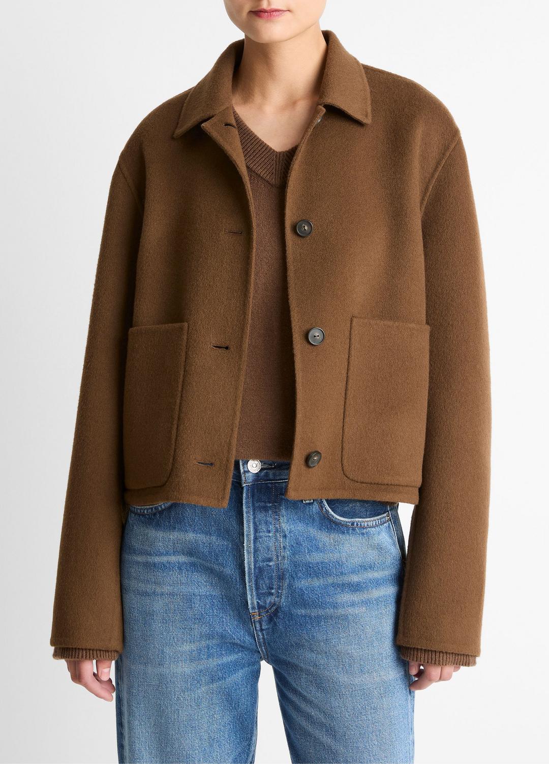 VINCE Women Wool & Cashmere-Blend Short Jacket in Jackets