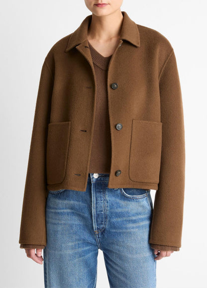 VINCE Women Wool & Cashmere-Blend Short Jacket in Jackets