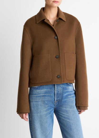 VINCE Women Wool & Cashmere-Blend Short Jacket in Jackets