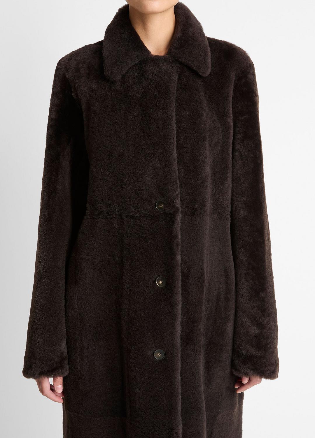 VINCE Women Shearling Long Coat in Coats
