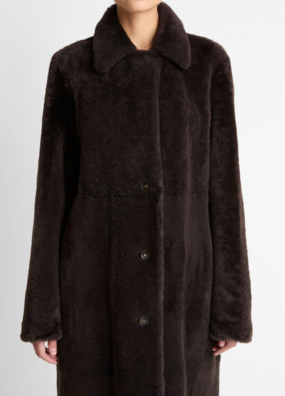 VINCE Women Shearling Long Coat in Coats