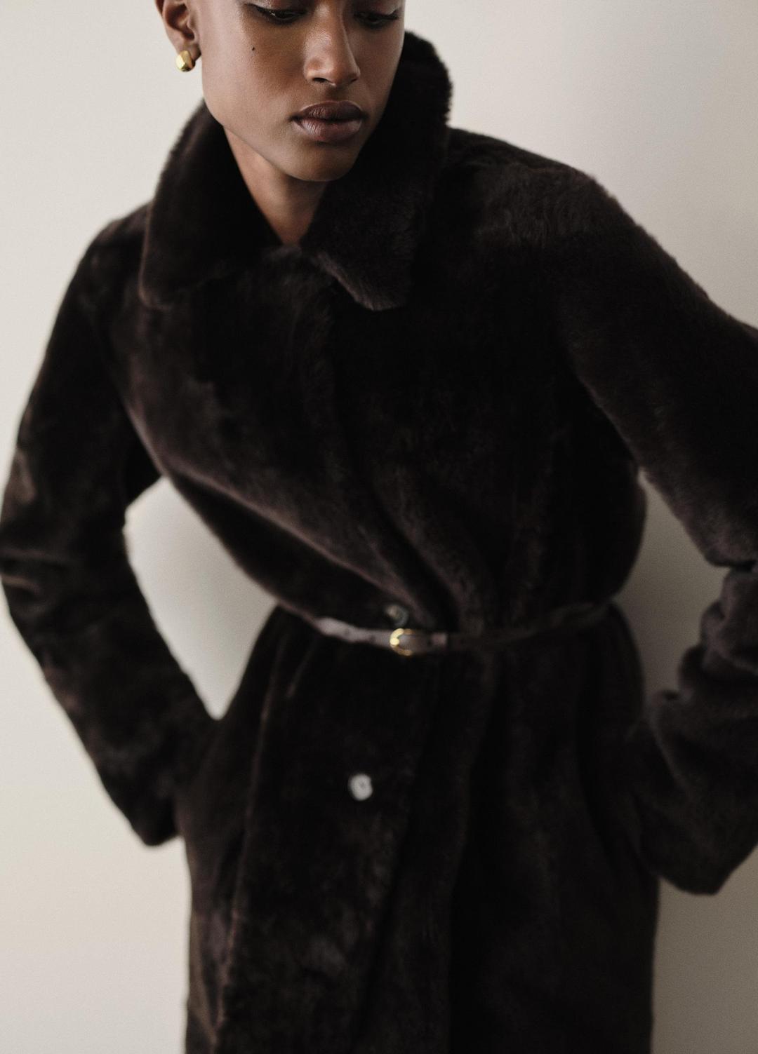 VINCE Women Shearling Long Coat in Coats