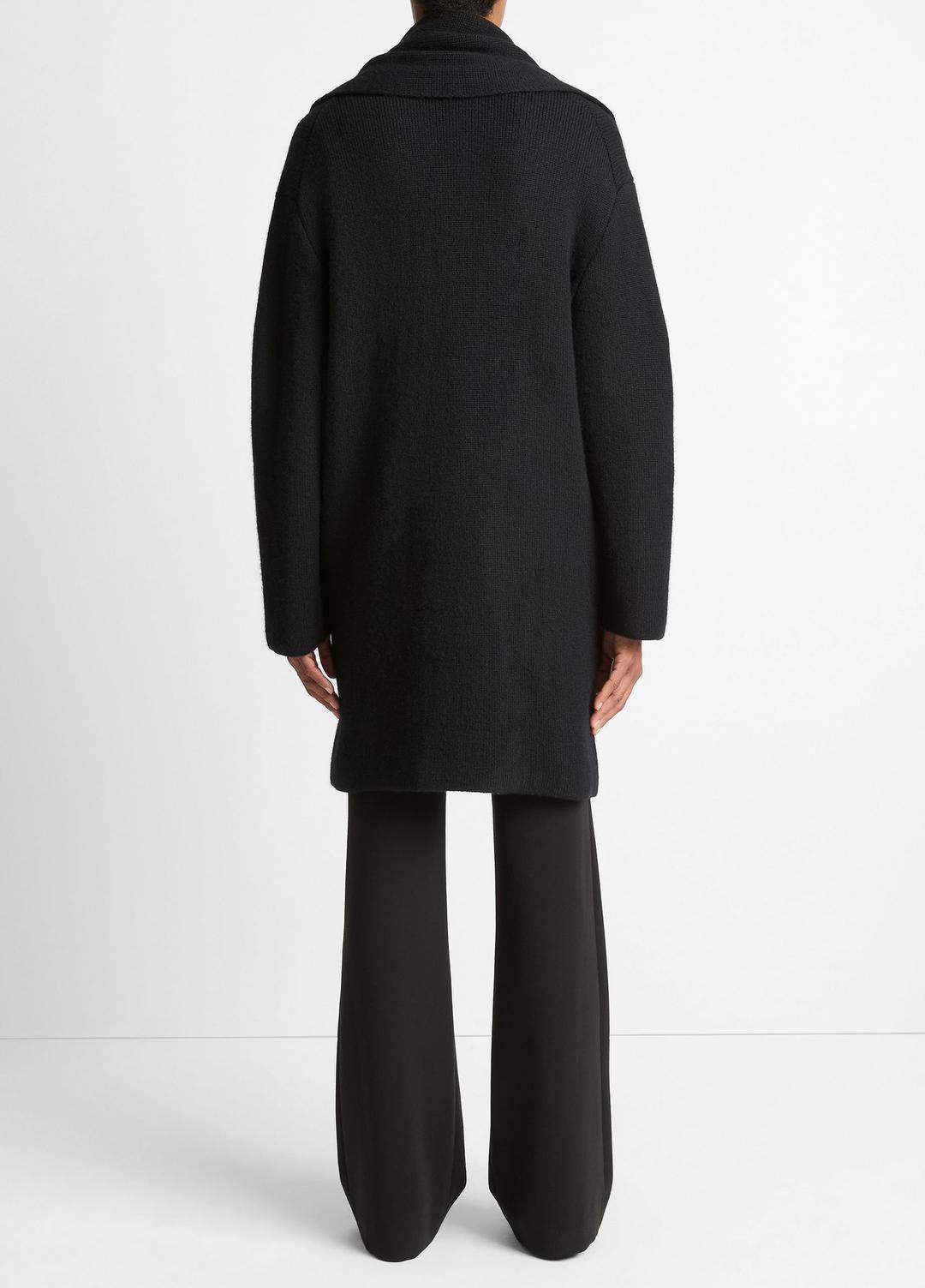 VINCE Women Draped-Scarf Wool-Blend Car Coat in Coats
