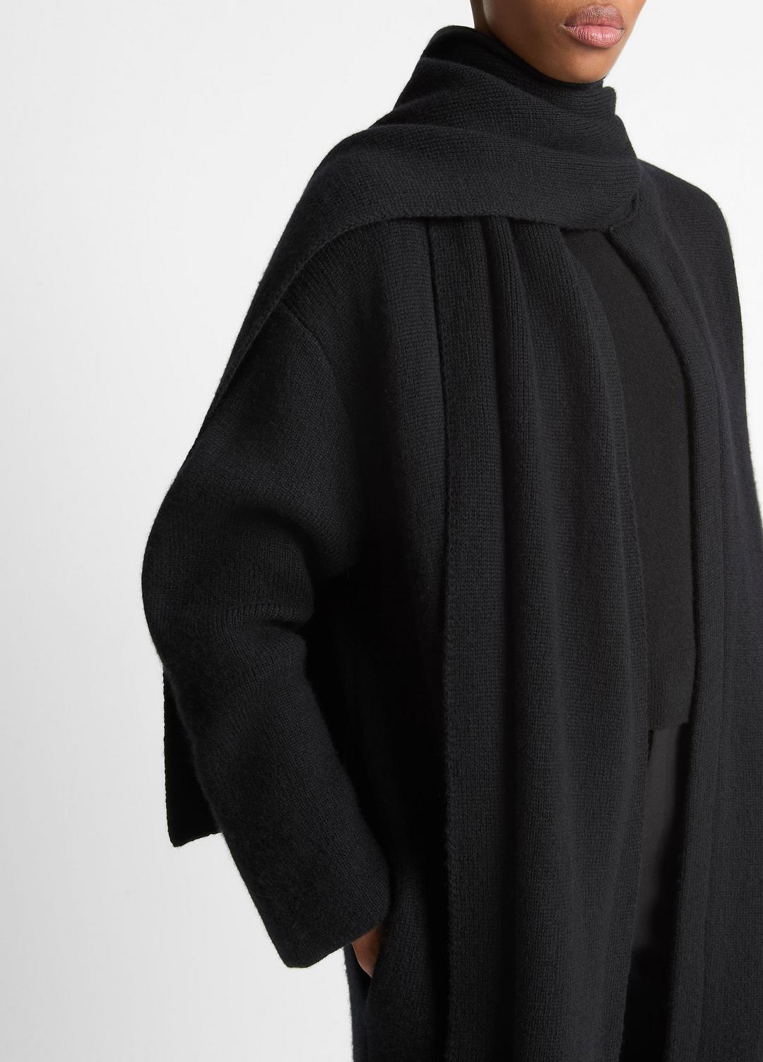 VINCE Women Draped-Scarf Wool-Blend Car Coat in Coats