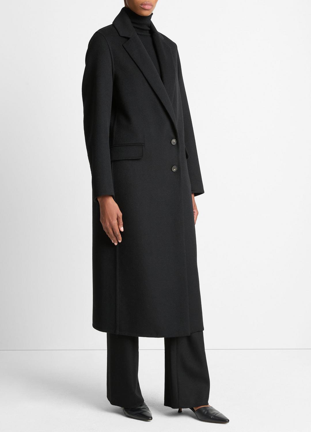 VINCE Women Wool-Blend Single-Breasted Coat in Coats