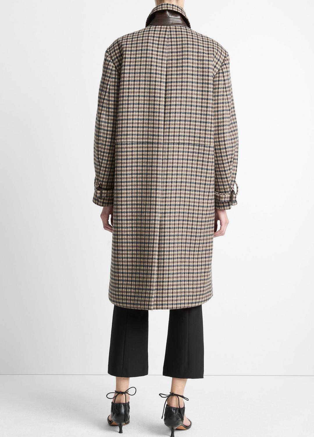 VINCE Women Plaid Car Coat in Coats