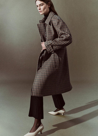 VINCE Women Plaid Car Coat in Coats
