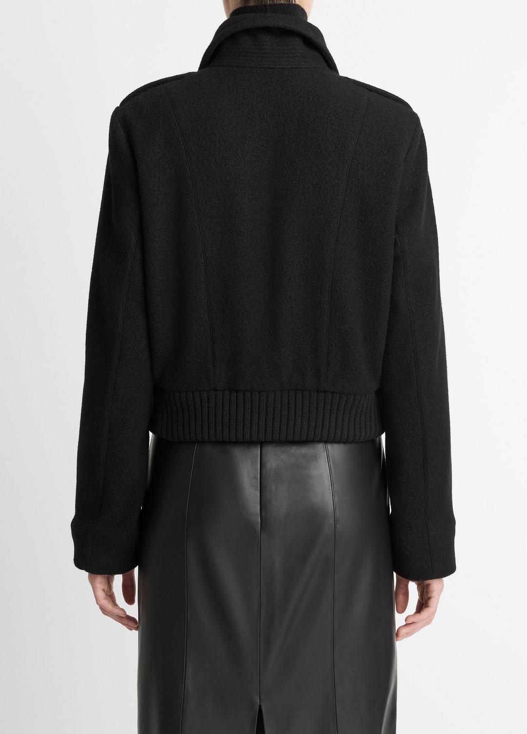 VINCE Women Italian Wool-Blend Cropped Jacket in Jackets
