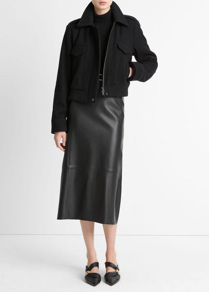 VINCE Women Italian Wool-Blend Cropped Jacket in Jackets