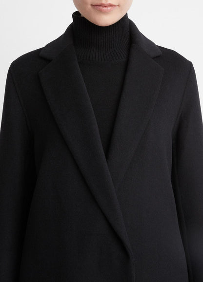 VINCE Women Classic Wool-Blend Straight Coat in Coats