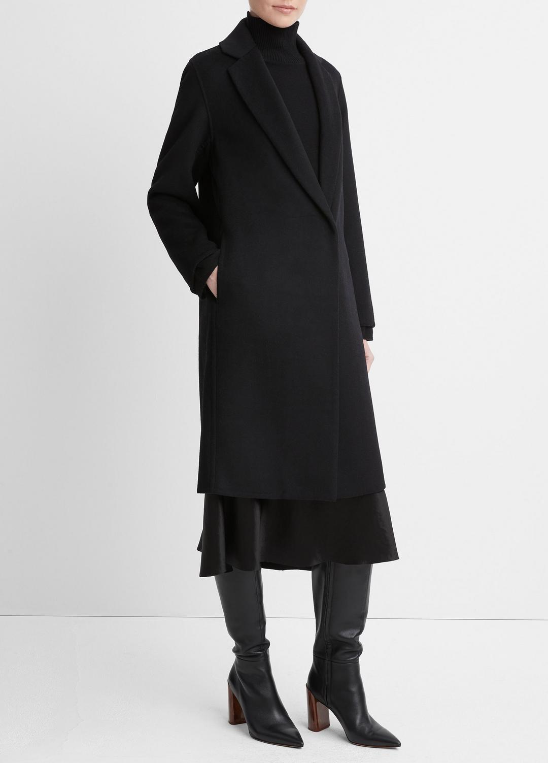 VINCE Women Classic Wool-Blend Straight Coat in Coats