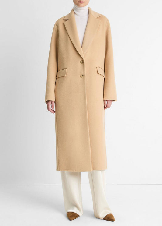 VINCE Women Wool-Blend Single-Breasted Coat in Coats