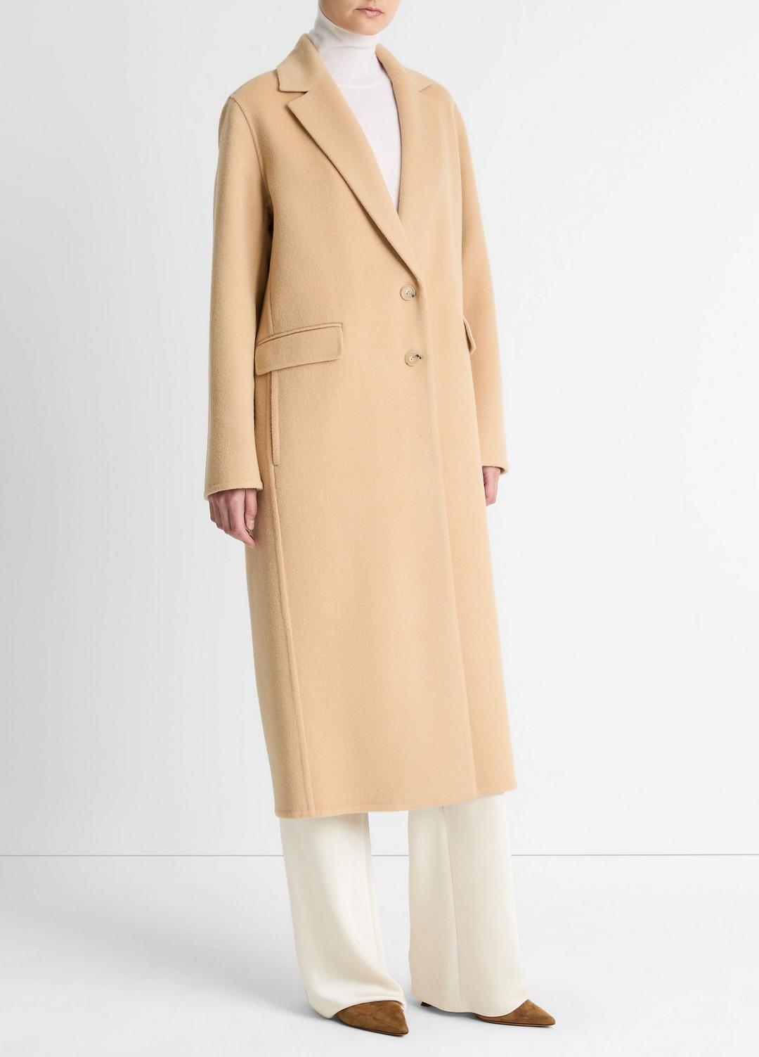 VINCE Women Wool-Blend Single-Breasted Coat in Coats