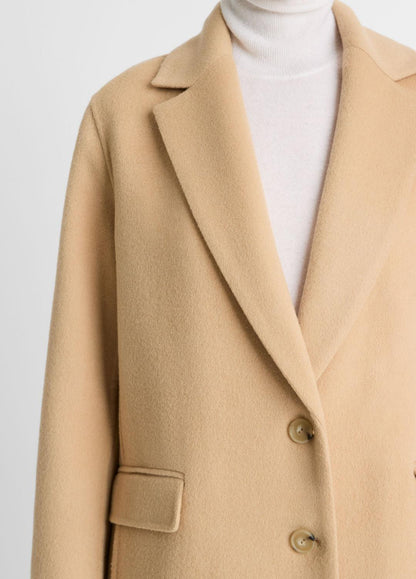 VINCE Women Wool-Blend Single-Breasted Coat in Coats