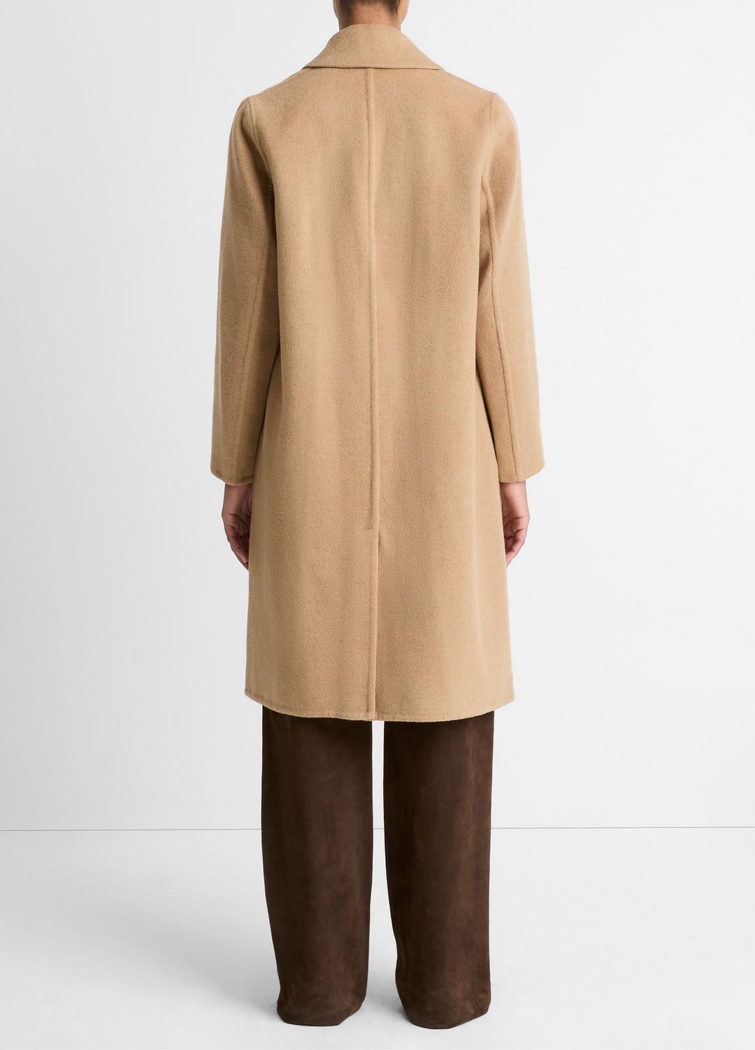 VINCE Women Classic Wool-Blend Straight Coat in Coats