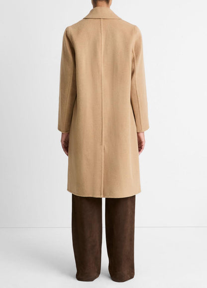 VINCE Women Classic Wool-Blend Straight Coat in Coats
