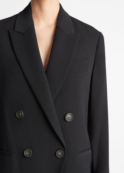 VINCE Women Crepe Double-Breasted Blazer in Blazers