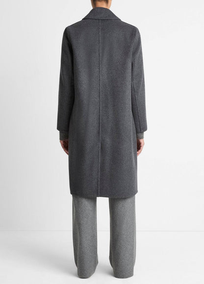 VINCE Women Classic Wool-Blend Straight Coat in Coats