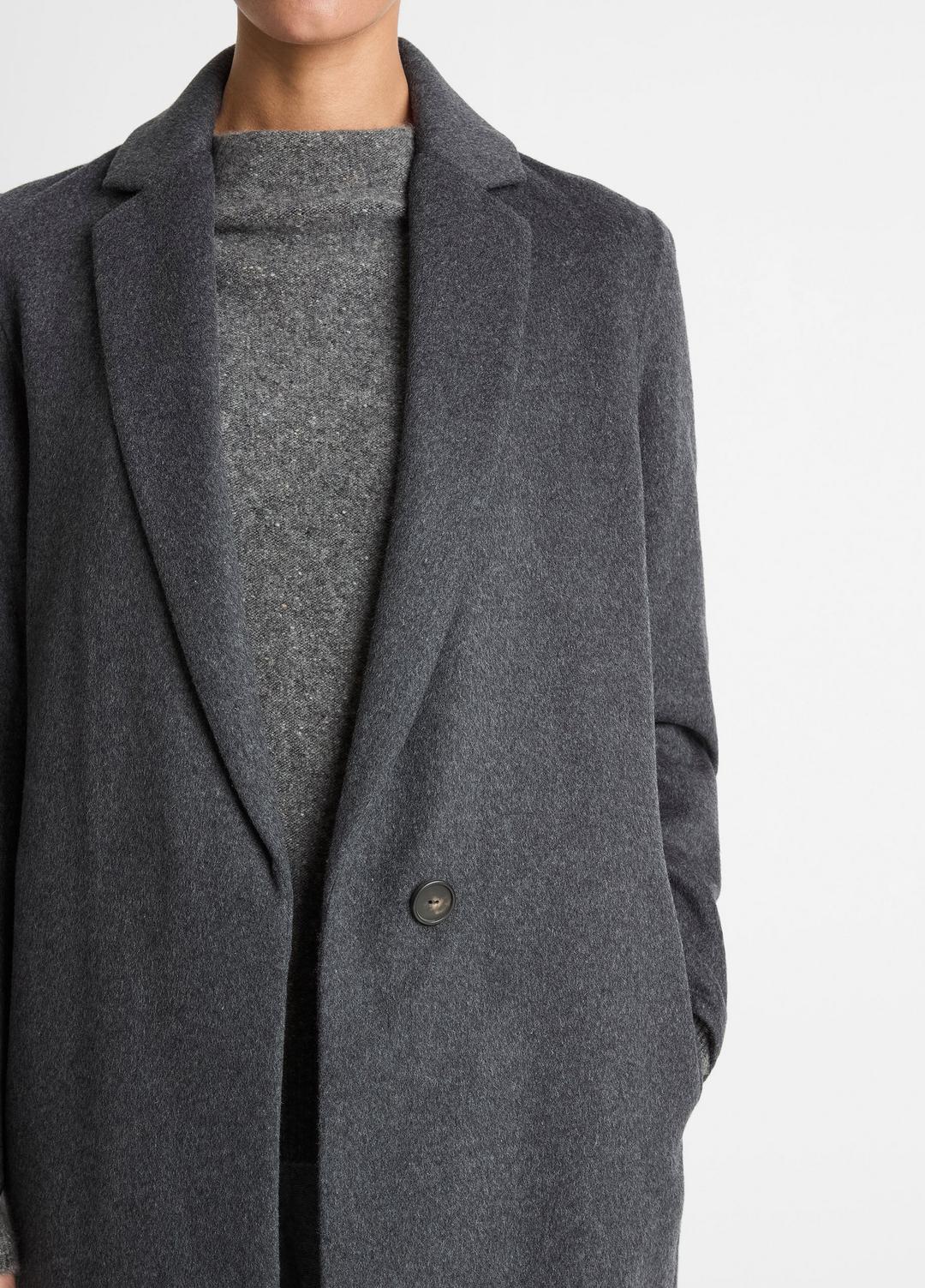 VINCE Women Classic Wool-Blend Straight Coat in Coats
