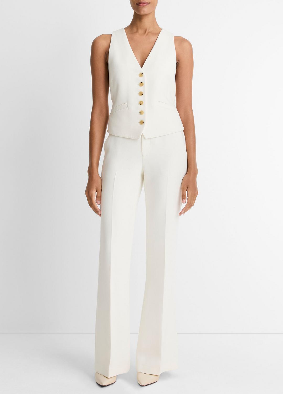 VINCE Women Sculptural Fitted Vest in Vests