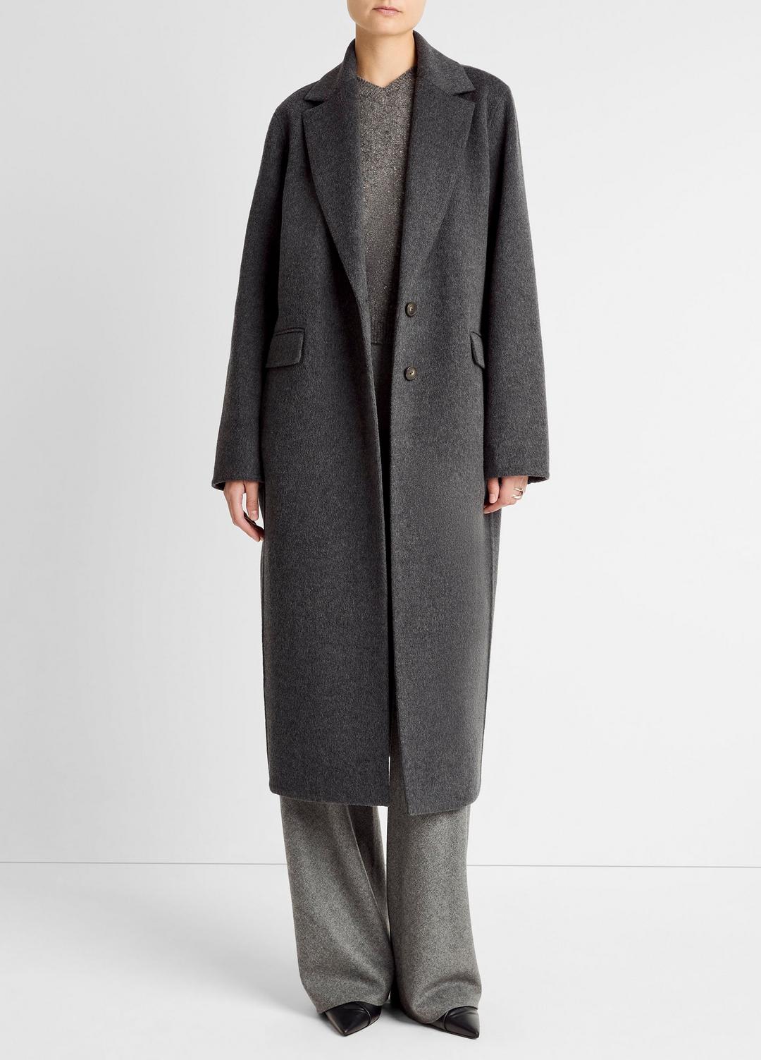 VINCE Women Wool-Blend Single-Breasted Coat in Coats
