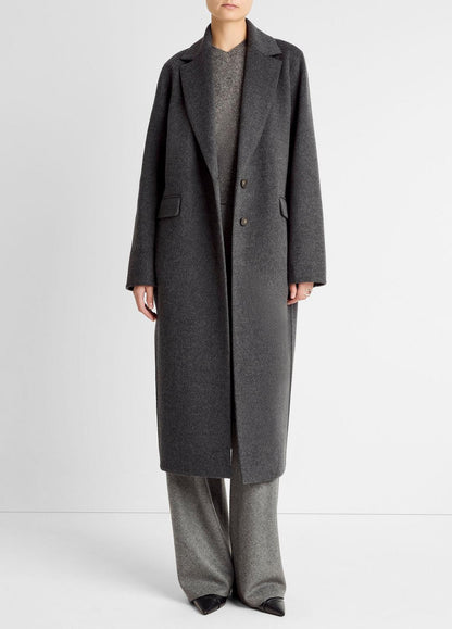 VINCE Women Wool-Blend Single-Breasted Coat in Coats