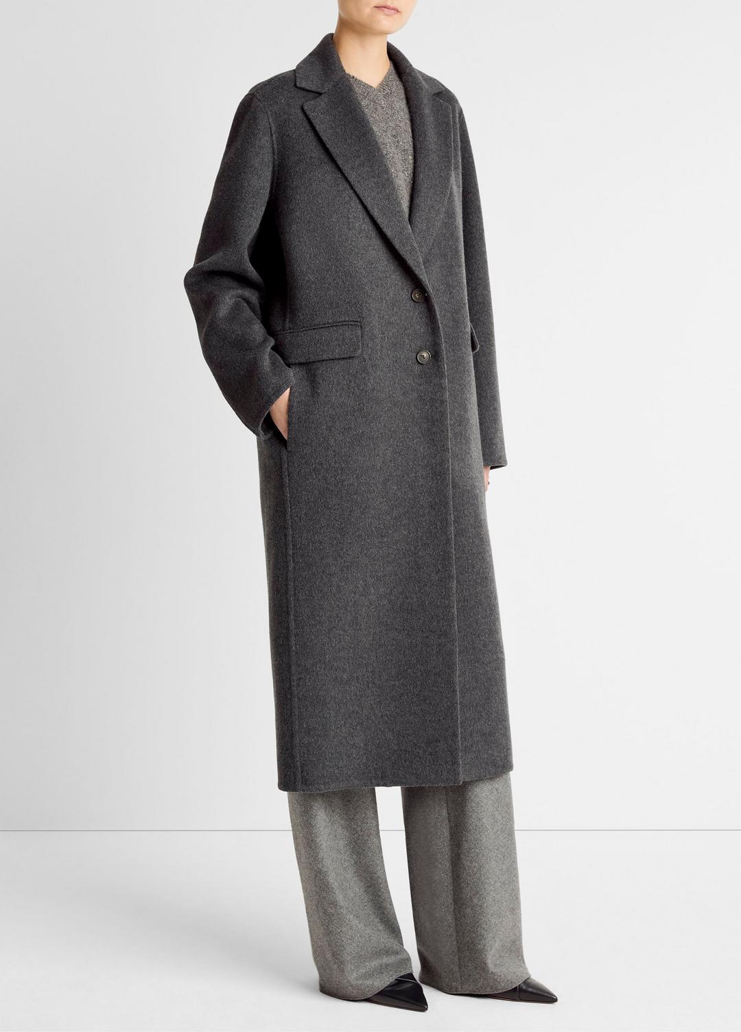 VINCE Women Wool-Blend Single-Breasted Coat in Coats