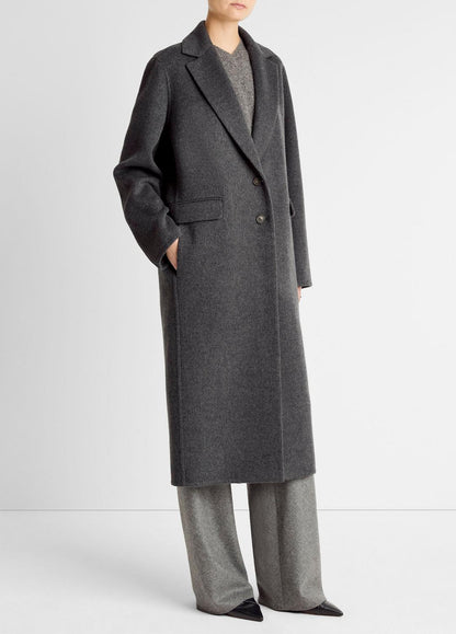VINCE Women Wool-Blend Single-Breasted Coat in Coats