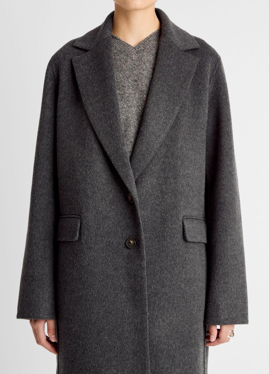 VINCE Women Wool-Blend Single-Breasted Coat in Coats