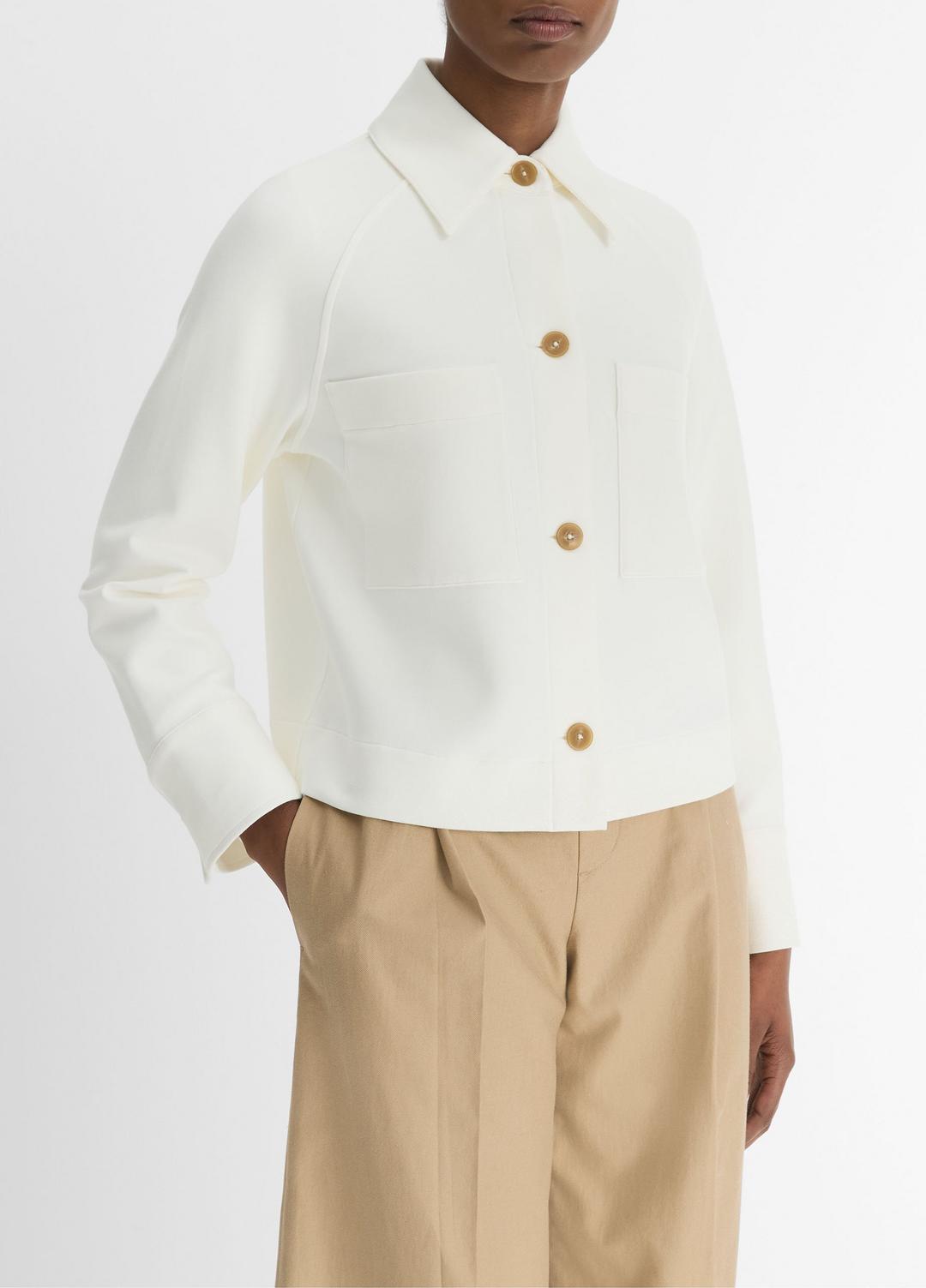 VINCE Women Cotton-Blend Shirt Jacket in Jackets