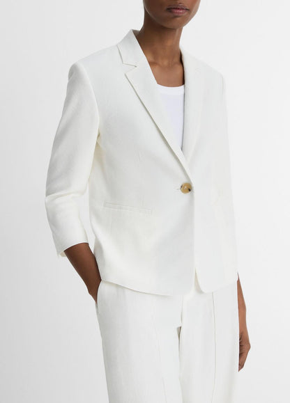 VINCE Women Linen-Blend Shrunken Blazer in Blazers