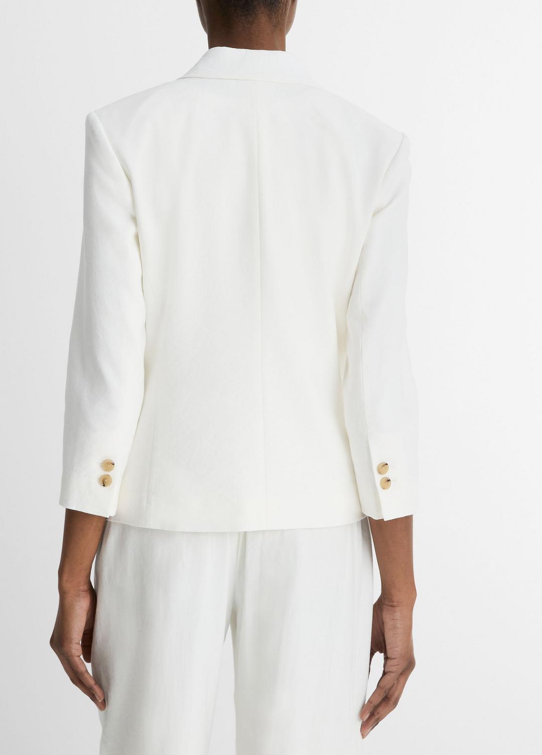 VINCE Women Linen-Blend Shrunken Blazer in Blazers