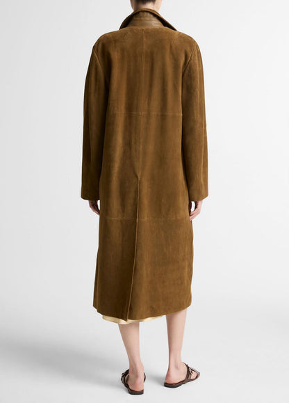 VINCE Women Suede Long Coat in Coats