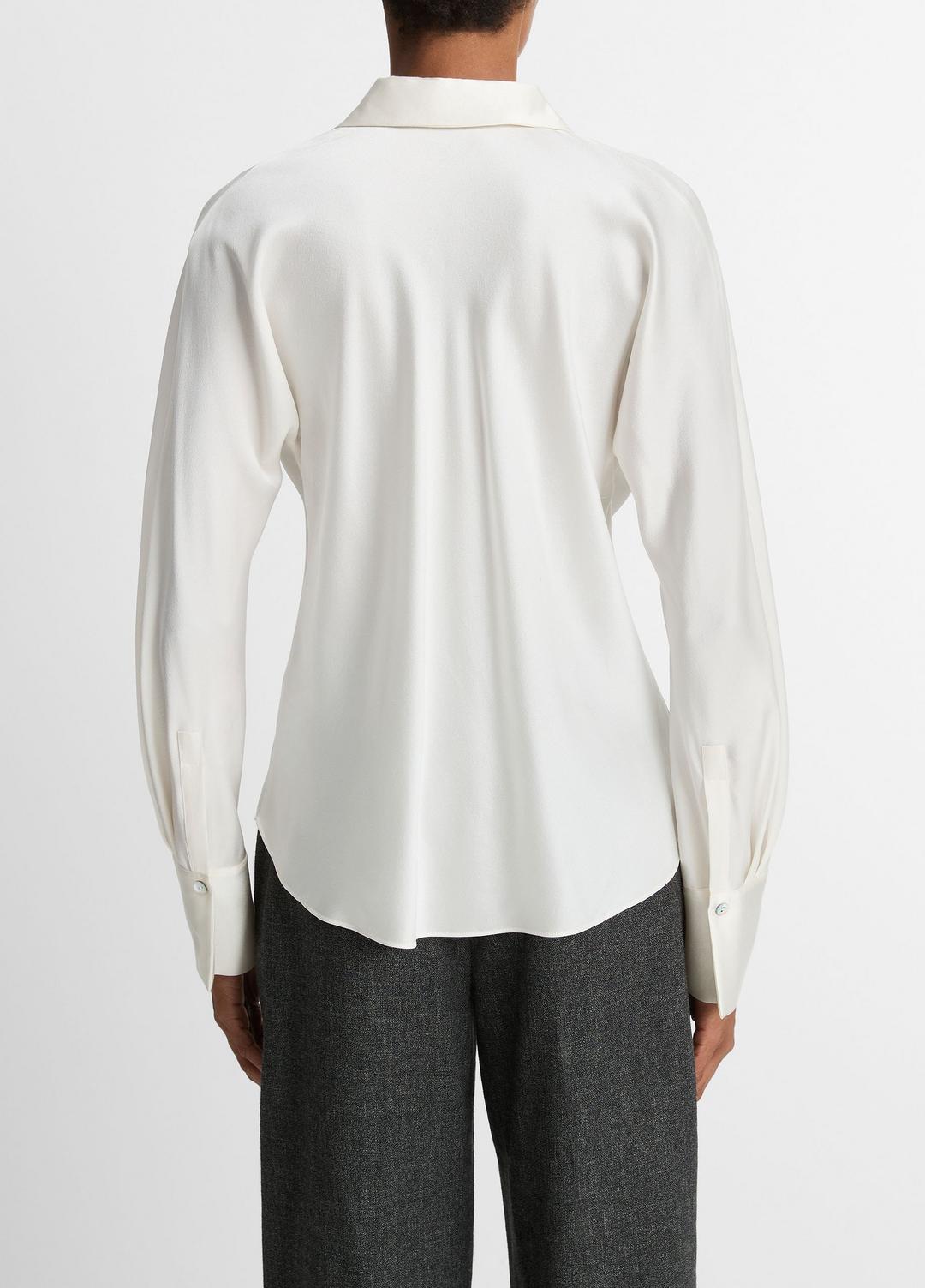 VINCE Women Silk Bias Long-Sleeve Blouse in Long Sleeve