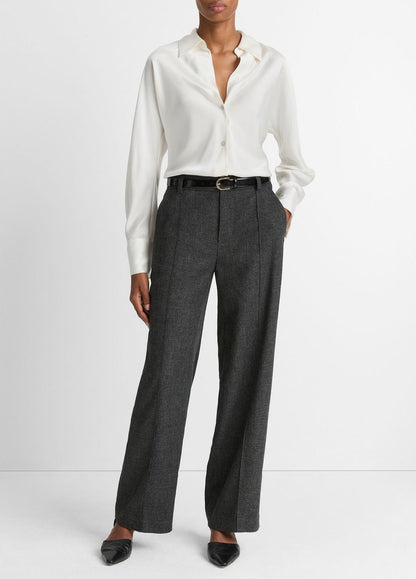 VINCE Women Silk Bias Long-Sleeve Blouse in Long Sleeve