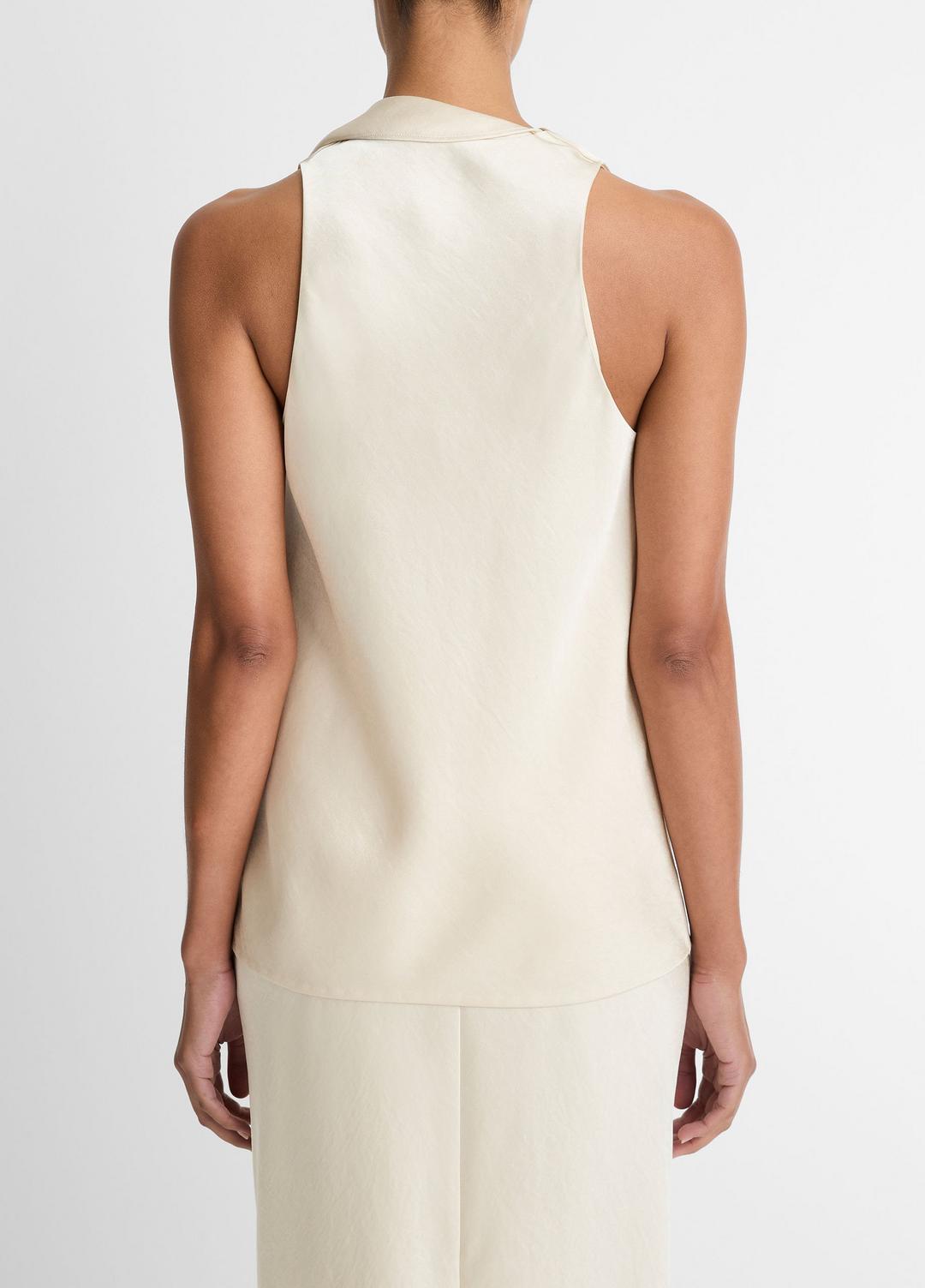 VINCE Women Satin Scarf Top in Tank Tops