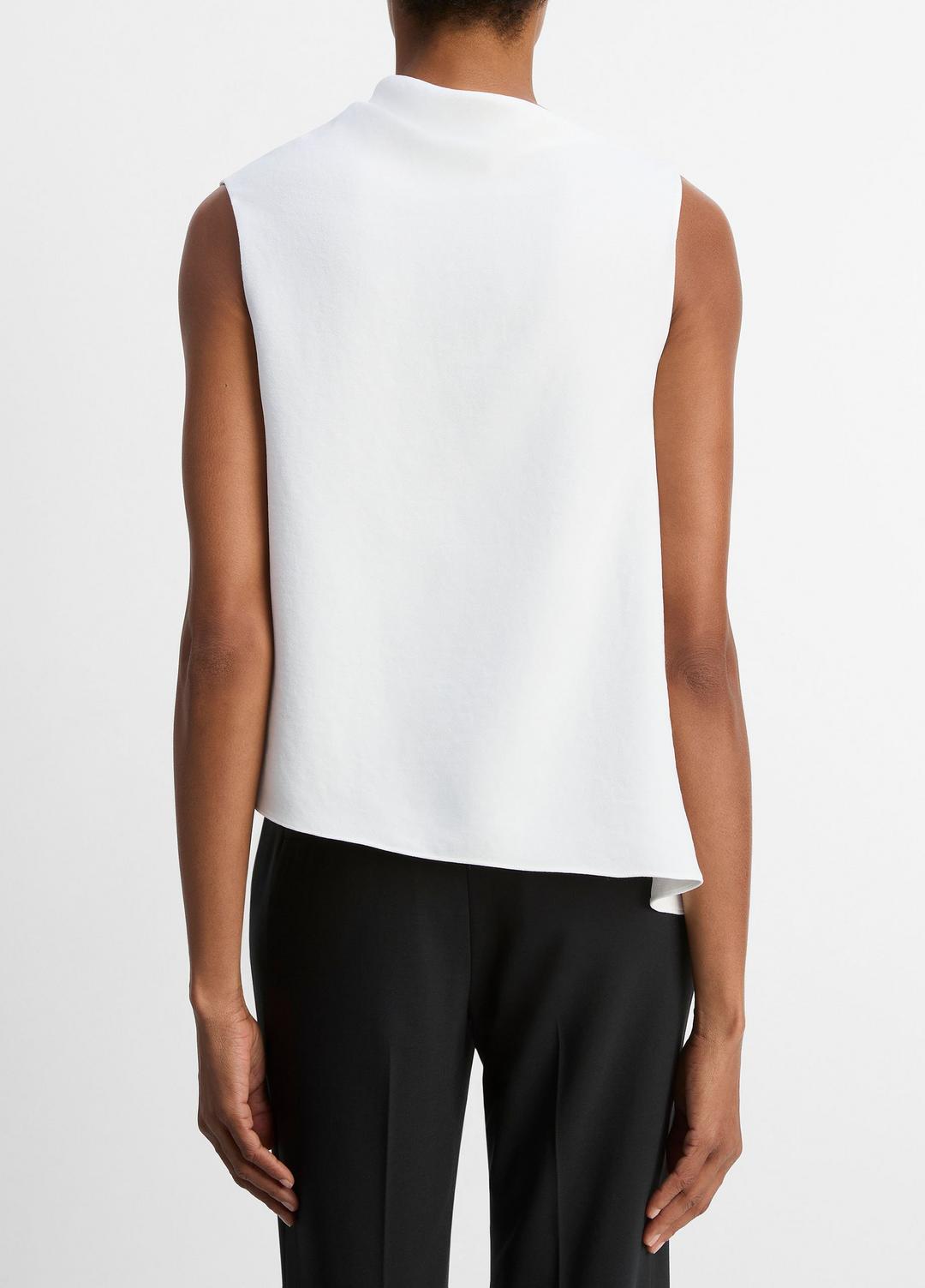 VINCE Women Asymmetrical Draped A-Line Top in Tank Tops