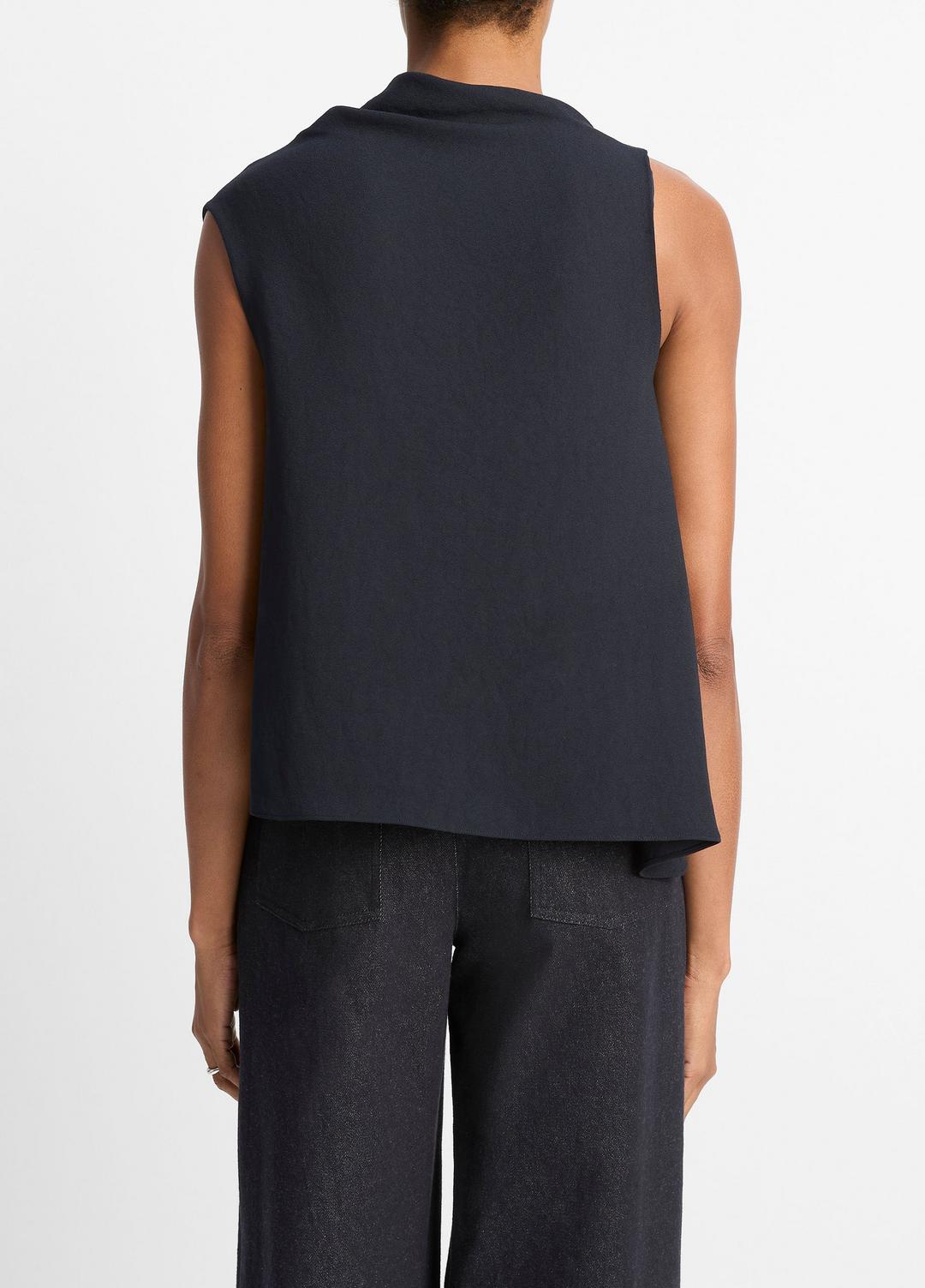 VINCE Women Asymmetrical Draped A-Line Top in Tank Tops